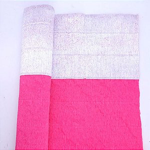 Folha Crepon com Metalizado - Fucsia - 50cm x 250cm - 1 unidade - Regina - Rizzo