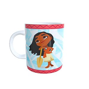 Caneca de Porcelana Personalizável c/ Nome Princesa Moana - 1 unidade - Rizzo