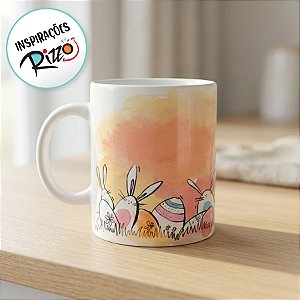 Caneca de Porcelana Ovinhos de Páscoa - 1 unidade - Rizzo