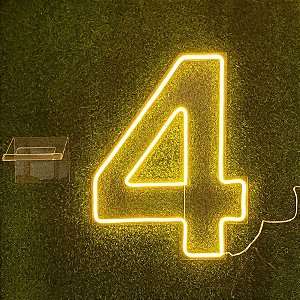 Painel Led Neon - Nº 4 - 1 unidade - Rizzo
