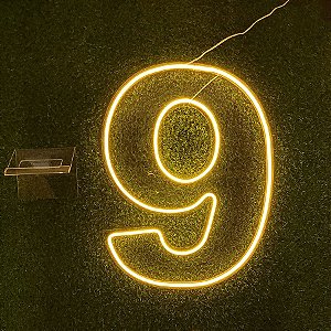 Painel Led Neon - Nº 9 - 1 unidade - Rizzo
