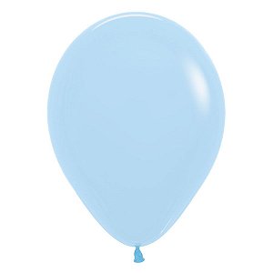 Balão de Festa Latéx Pastel Mate - Azul (Cor:640) -  Sempertex - Rizzo