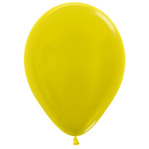 Balão de Festa Latéx Metal - Amarelo (Cor:520) -  Sempertex - Rizzo