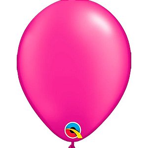 Balão de Festa Látex Liso Sólido - Pearl Magenta (Pérola Magenta) - Qualatex - Rizzo