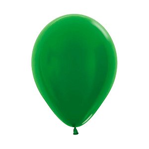 Balão de Festa Latéx Metal - Verde - Sempertex - Rizzo