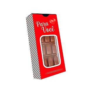 Caixa para Tablete de Chocolate - Amor - 10 unidades - Festcolor - Rizzo