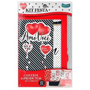 Kit Decorativo Festa - Festa Amor - 1 unidade - Festcolor - Rizzo