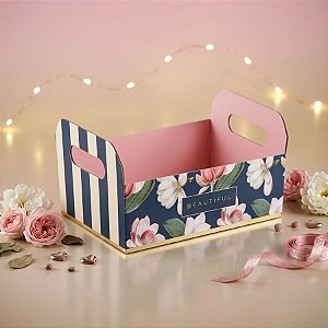 Caixote de Papel Cartão - Pretty Magnolia - 1 unidade - Cromus - Rizzo