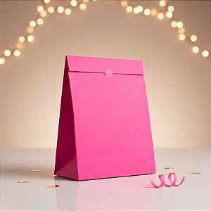 Saco de Papel Para Presente - Pink Core - 10 unidades - Cromus - Rizzo