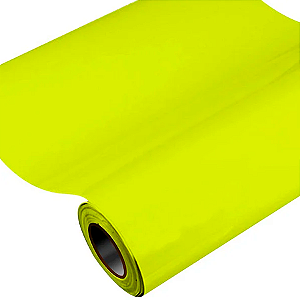 Vinil Adesivo 1m x 30cm - Amarelo Neon - 01 Unidade - Rizzo Embalagens