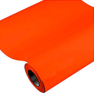 Vinil Adesivo 1m x 30cm - Laranja Neon - 01 Unidade - Rizzo Embalagens