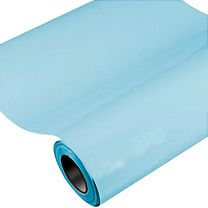 Vinil Adesivo 1m x 30cm - Azul Bebê - 01 Unidade - Rizzo Embalagens