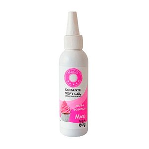 Corante Soft Gel Rosa Boneca - 60g - 1 unidade - Mago - Rizzo