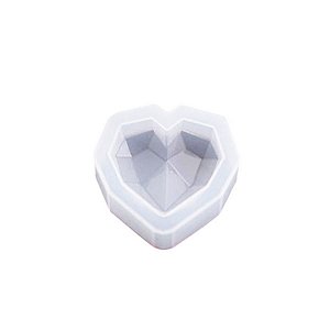 Molde de Silicone Coração Diamantado - 1 unidade - Rizzo