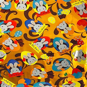 Folha para Ovos de Páscoa Metalizado Chocovo Amarelo 69x89cm - 5 unidades - Cromus - Rizzo