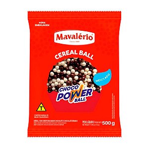 Choco Power Ball Chocolate ao Leite e Branco 500 g Mavalério Rizzo Confeitaria