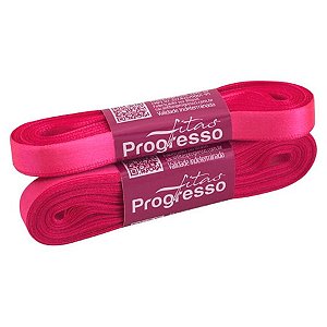 Fita Gorgurão 11mm N°2 - 10m Cor 279 Rosa Cítrico - 1 unidade - Fitas Progresso - Rizzo