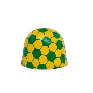 Papel Chumbo 10x9,8cm - Bolinhas Futebol Amarelo/Verde - 300 unidades - Cromus - Rizzo