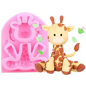 Molde de Silicone Girafa Baby Safari S1376 - 1 unidade - Molds Planet - Rizzo