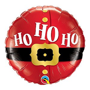 Balão de Festa Microfoil 18" - HOHOHO Cinto de Natal - 01 Unidade - Qualatex - Rizzo Balões