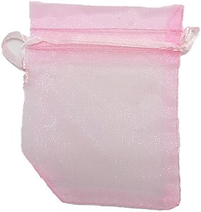 Saquinho de Organza - Rosa - 10 unidades - Rizzo