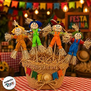 Pick Decorativo - Mini Espantalho - Sortido - 1 unidade - Rizzo