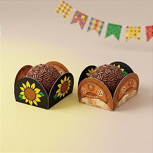 Porta Forminha Festa Junina - Sertão - 40 unidades - Festcolor - Rizzo