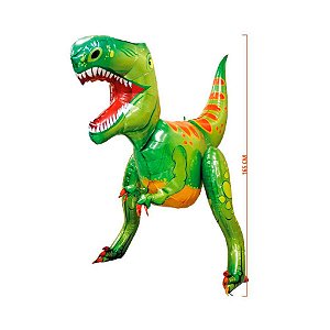 Balão de Festa Metalizado 3D 1,52cm - Dinossauro - 1 unidade - Flexmetal - Rizzo