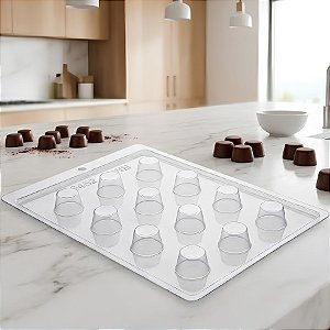 Forma de Acetato Simples - Bombom Redondo Médio - Ref. 9462 - BWB