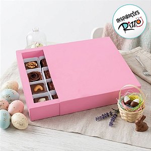 Caixa Luva 16 Bombons Blush - 17cm x17cmx4cm - 1 unidade - Cromus - Rizzo