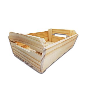 Cesta de Madeira Crú 29,9x22x10,7cm - 1 unidade - Rizzo