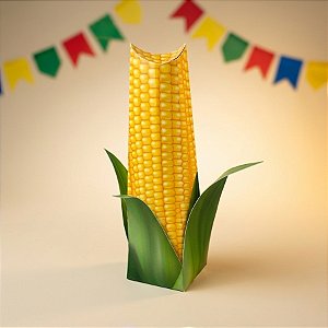 Caixinha de Papel Decorada - Milho para Festa Junina - 4 unidades - Rizzo