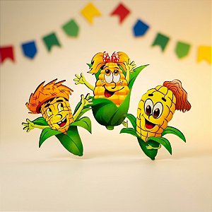 Painel Decorativo de Festa Junina - Milhos - 6 Unidades - Festa Maluca - Rizzo