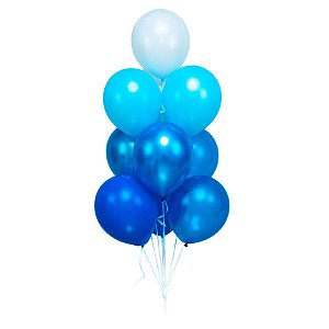 Kit Buque Balões Degradê Azul - Buque com 10 Balões - 1 unidade - Regina - Rizzo
