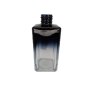 Frasco para Perfumaria de Vidro Quadrado - Londres Preto/Azul - 250ml - 1 unidade - Rizzo