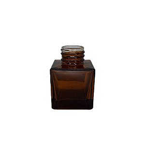 Frasco para Perfumaria de Vidro Quadrado - Liverpool Âmbar - 50ml - 1 unidade - Rizzo