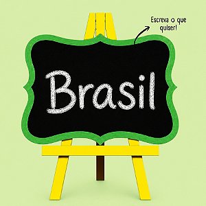 Lousa MDF Verde e Amarelo 26x30cm - 1 unidade - Rizzo