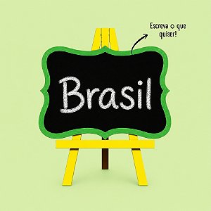 Lousa MDF Verde e Amarelo 20x24cm - 1 unidade - Rizzo