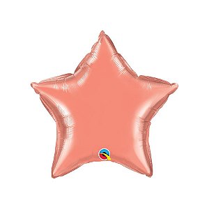 Balão de Festa Microfoil 20" 51cm - Estrela Coral Metalizado - 1 unidade - Qualatex Outlet - Rizzo