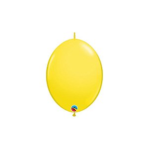 Balão de Festa Látex Liso Q-Link - Amarelo - 6" 15cm - 50 unidades - Qualatex Outlet - Rizzo