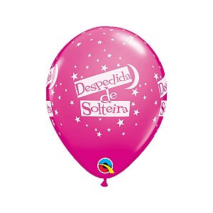 Balão de Festa Látex Liso Decorado - Despedida De Solteira Cereja - 11" 28cm - 50 unidades - Qualatex Outlet - Rizzo