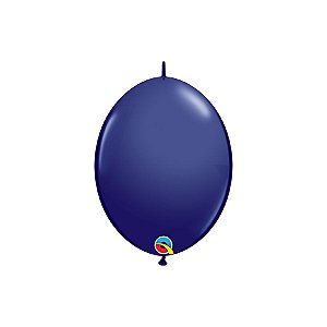 Balão de Festa Látex Liso Q-Link - Azul Marinho - 12" 30cm - 50 unidades - Qualatex Outlet - Rizzo