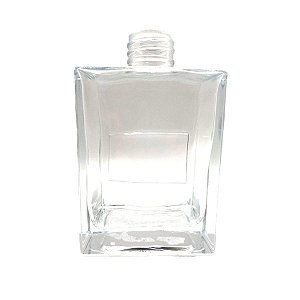 Frasco para Perfumaria de Vidro Quadrado Difusor Transparênte - 200ml - 1 unidade - Rizzo