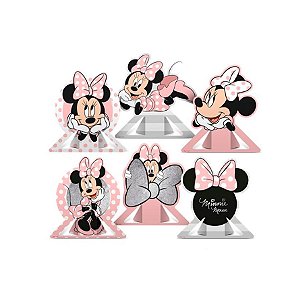 Decoração De Mesa - Minnie Mouse Rosa - 6 unidades - Regina - Rizzo