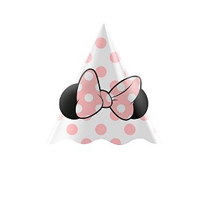 Chapeu de Aniversário - Minnie Mouse Rosa - 8 unidades - Regina - Rizzo