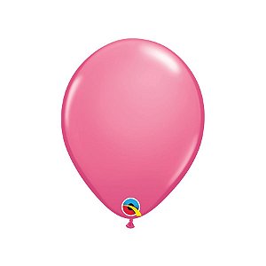 Balão de Festa Látex Liso Sólido - Rosa Mexicano - 11" 28cm - 6 unidades - Qualatex Outlet - Rizzo