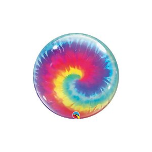 Balão de Festa Bubble 22" 56cm - Tie Dye - 1 unidade - Qualatex Outlet - Rizzo