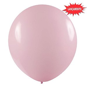 Balão de Festa Redondo Profissional Látex Liso 24'' 60cm - Rosa Claro - 3 unidades - Art-Latex - Rizzo