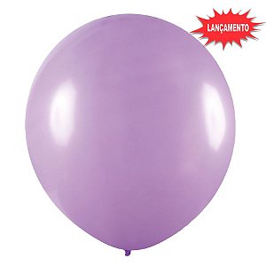 Balão de Festa Redondo Profissional Látex Liso 24'' 60cm - Lilás - 3 unidades - Art-Latex - Rizzo