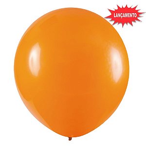 Balão de Festa Redondo Profissional Látex Liso 24'' 60cm - Laranja - 3 unidades - Art-Latex - Rizzo